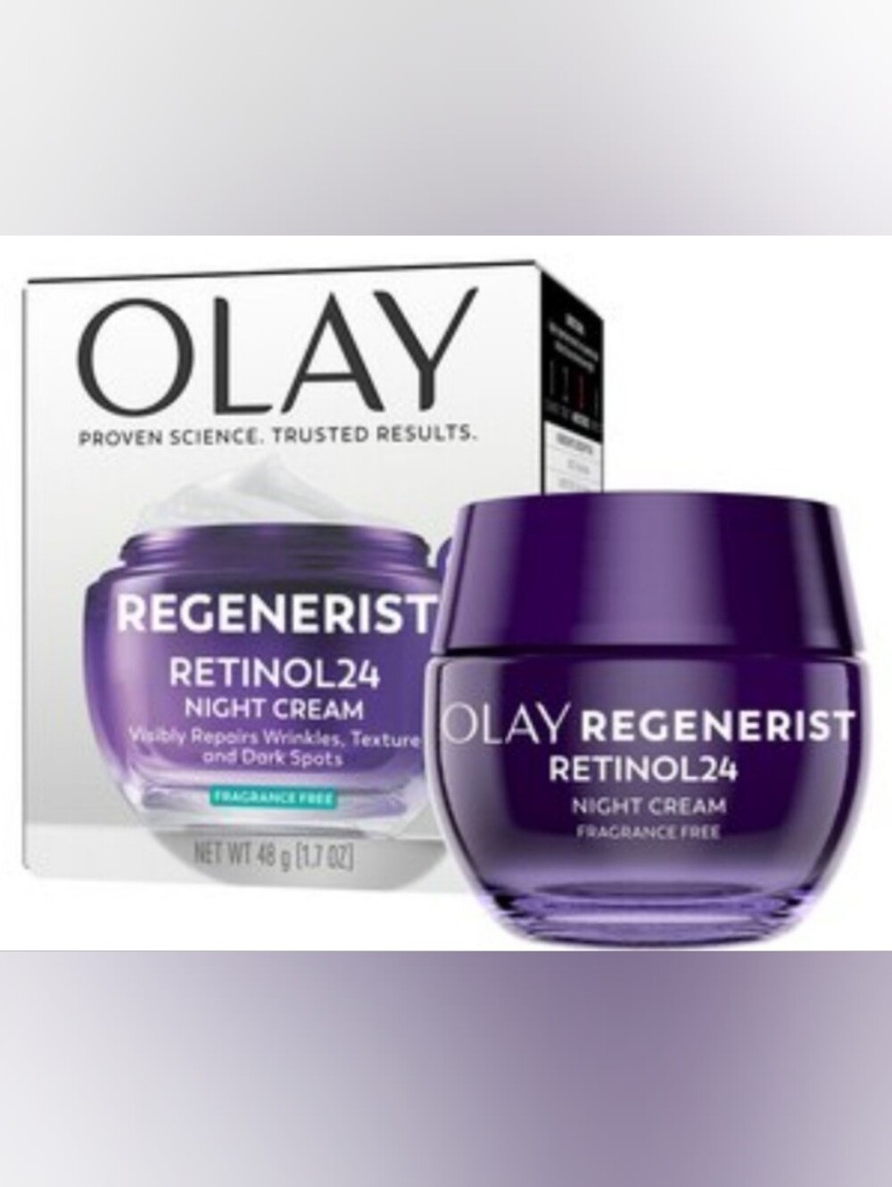 NWT Olay Regenerist Retinol 24 Night Facial Moisturizer, 1.7 OZ 48g